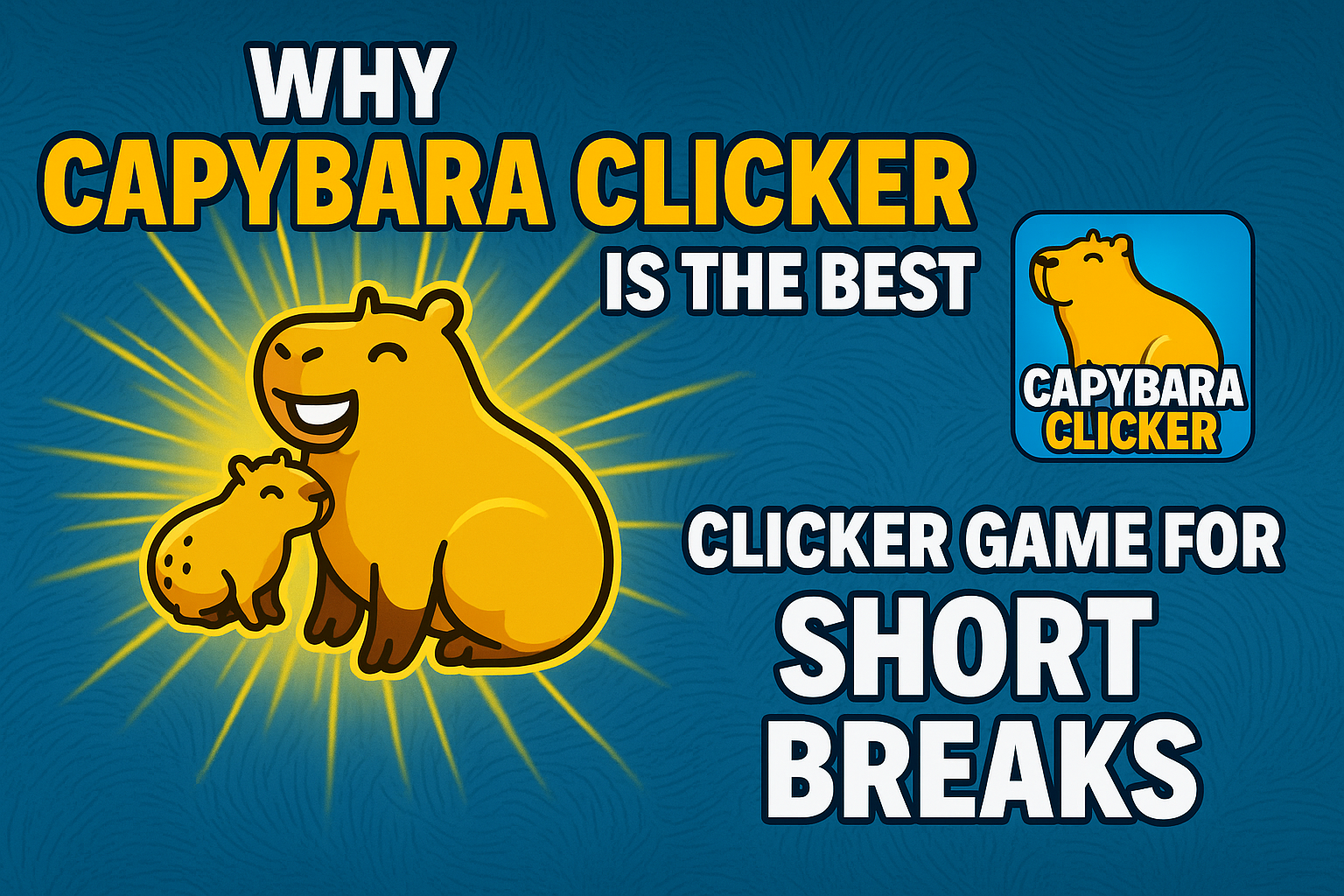 Promotional banner for Capybara Clicker – the best clicker game for short breaks