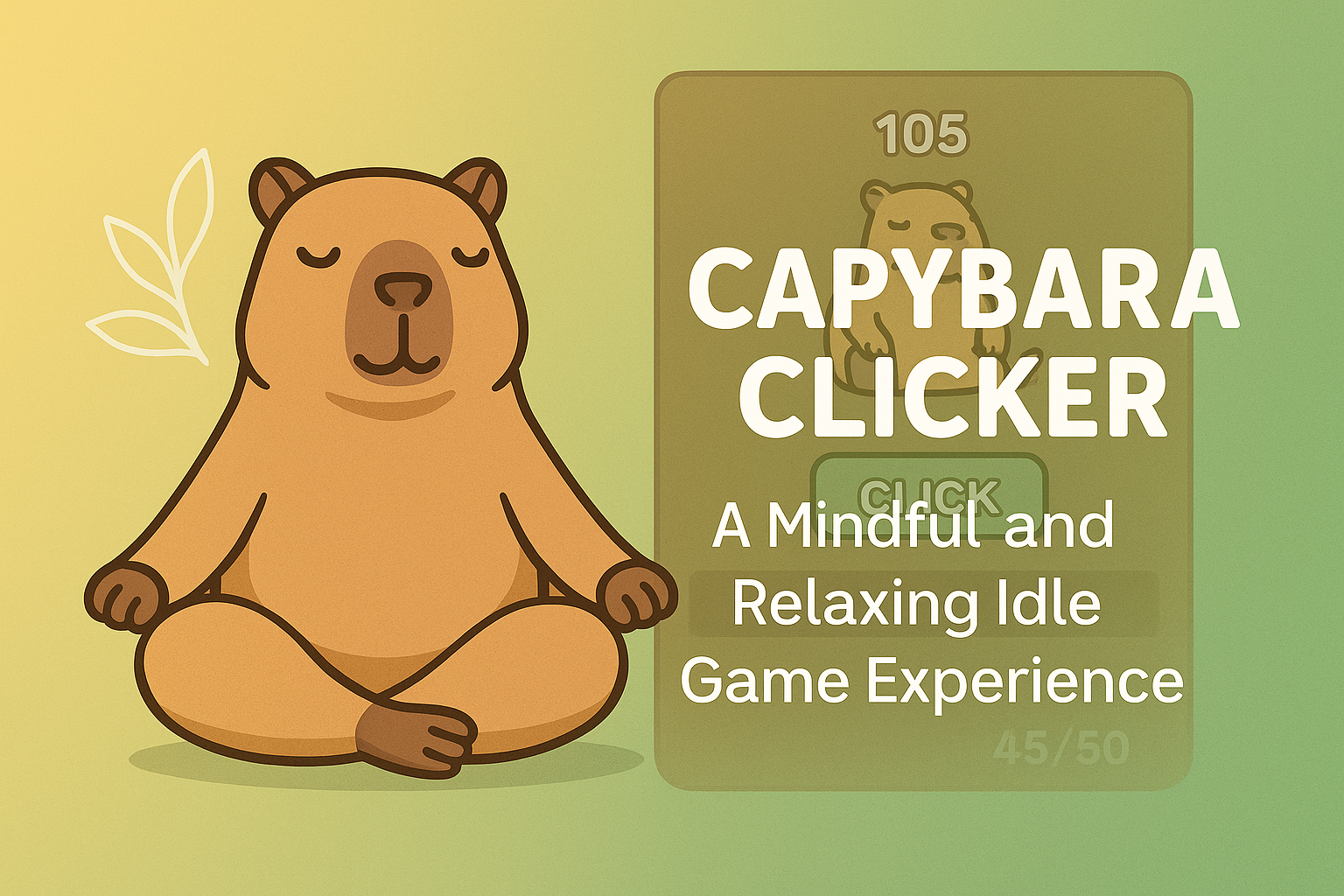 Capybara Clicker – A Mindful and Relaxing Idle Game Experience